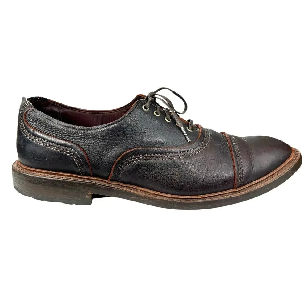 Allen Edmonds Men’s Overlord Brown Leather Cap Toe Oxford Size US 10 D